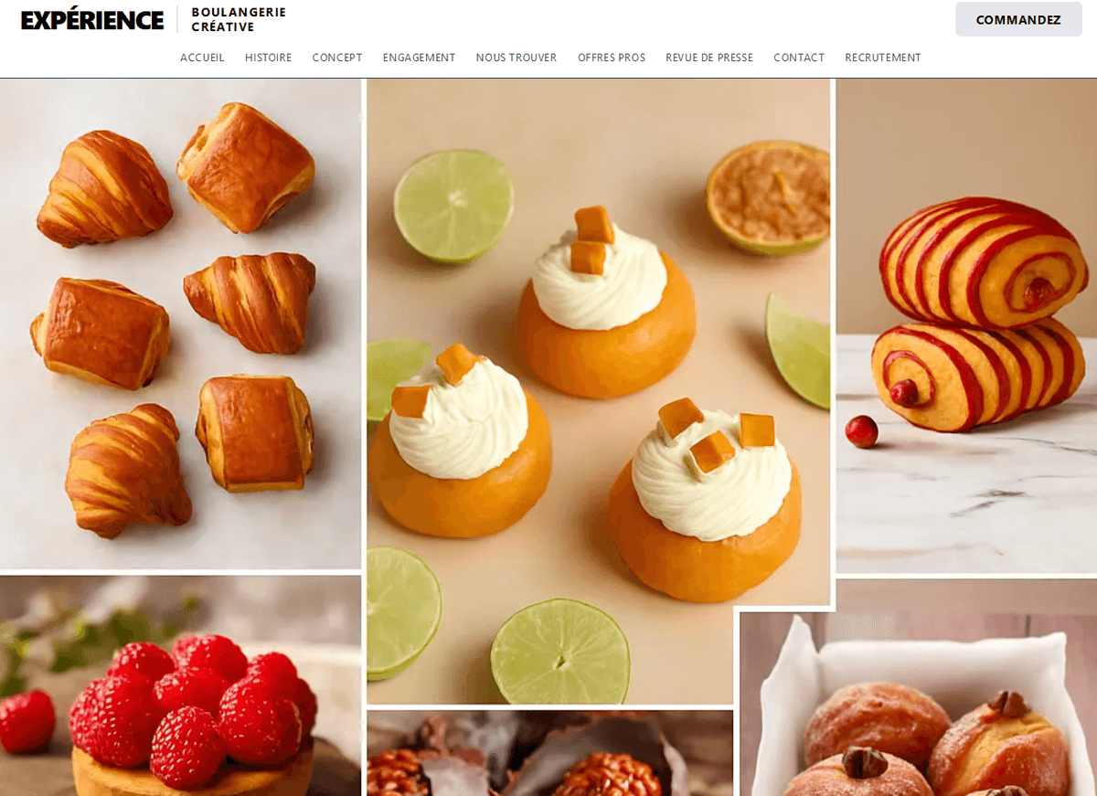 Site vitrine pour Boulangerie Expérience